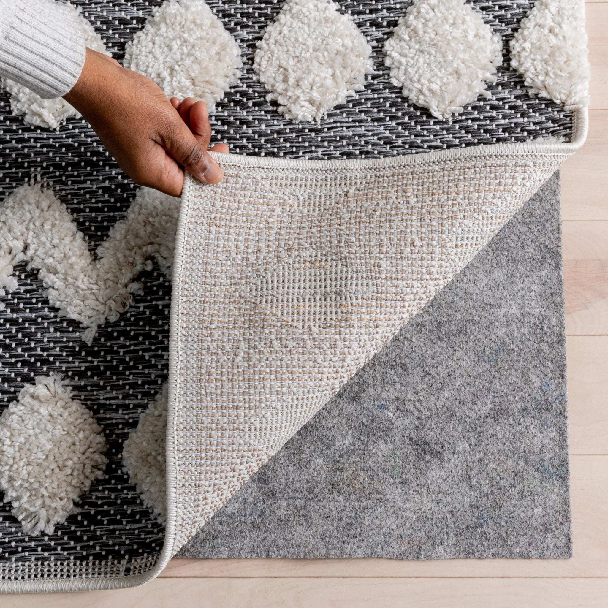 Premium Felt Non-Slip Rug Pad, 1/8" Thick Cushioned, All-Floor Protection, Rug Underlay Well Woven