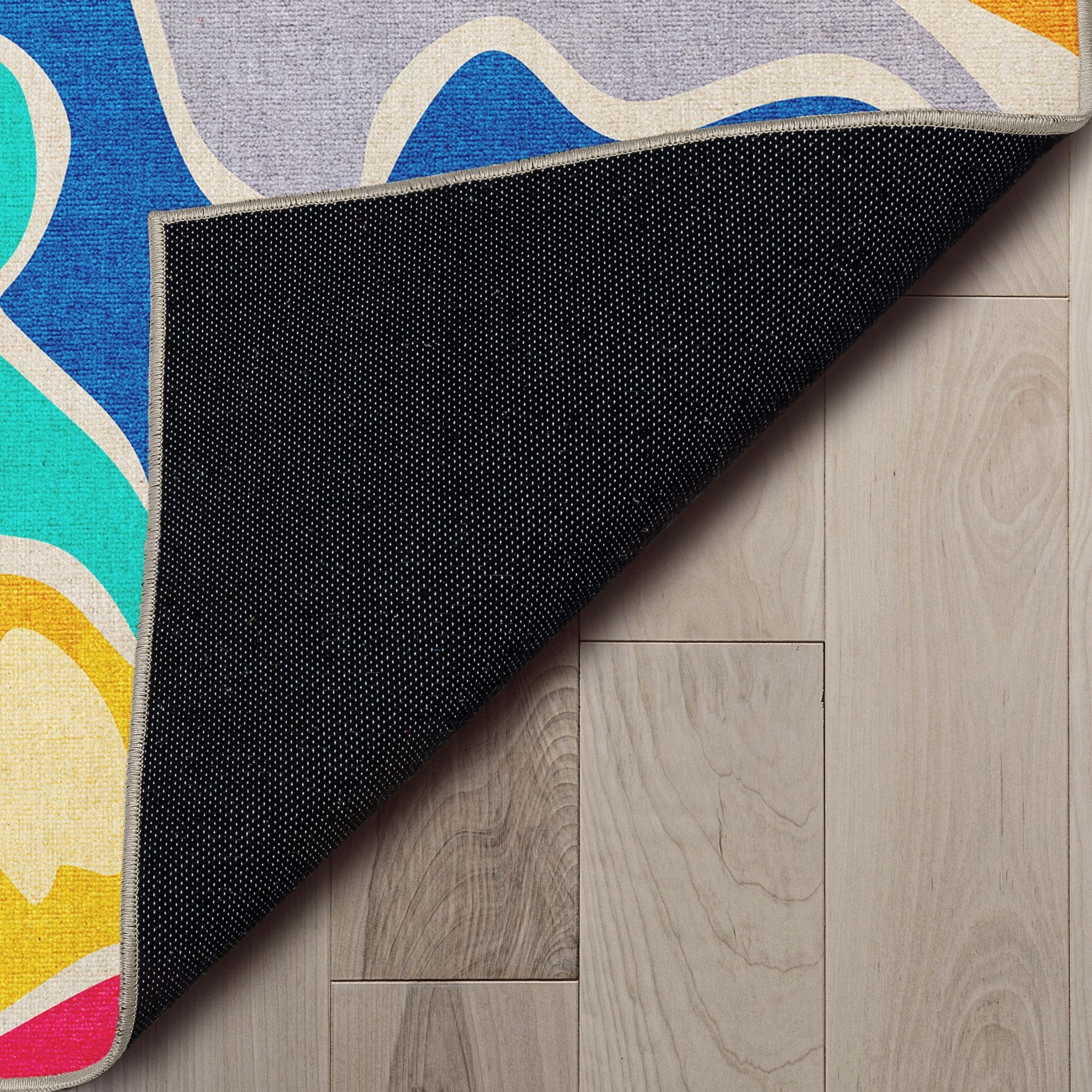 Crayola Modern Whimsy Waves Color Mix Multi-Color Area Rug By Well Woven Well Woven
