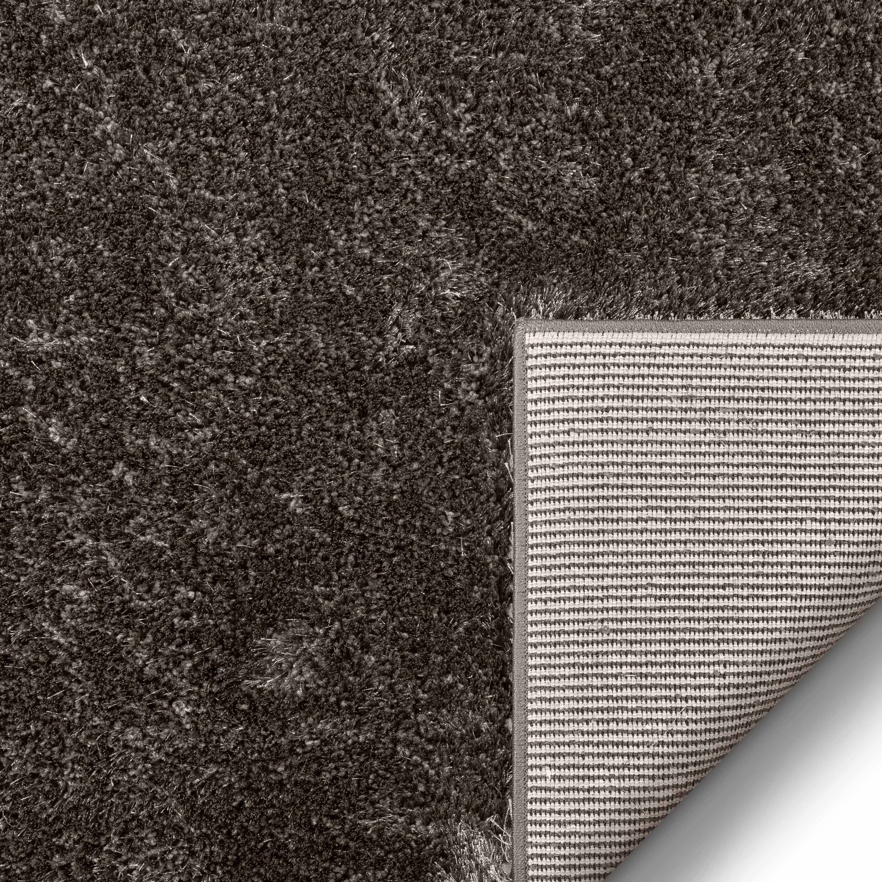 Feather Collection Liza Black Shag Rug – Sparkly, Plush, Minimalist Glam