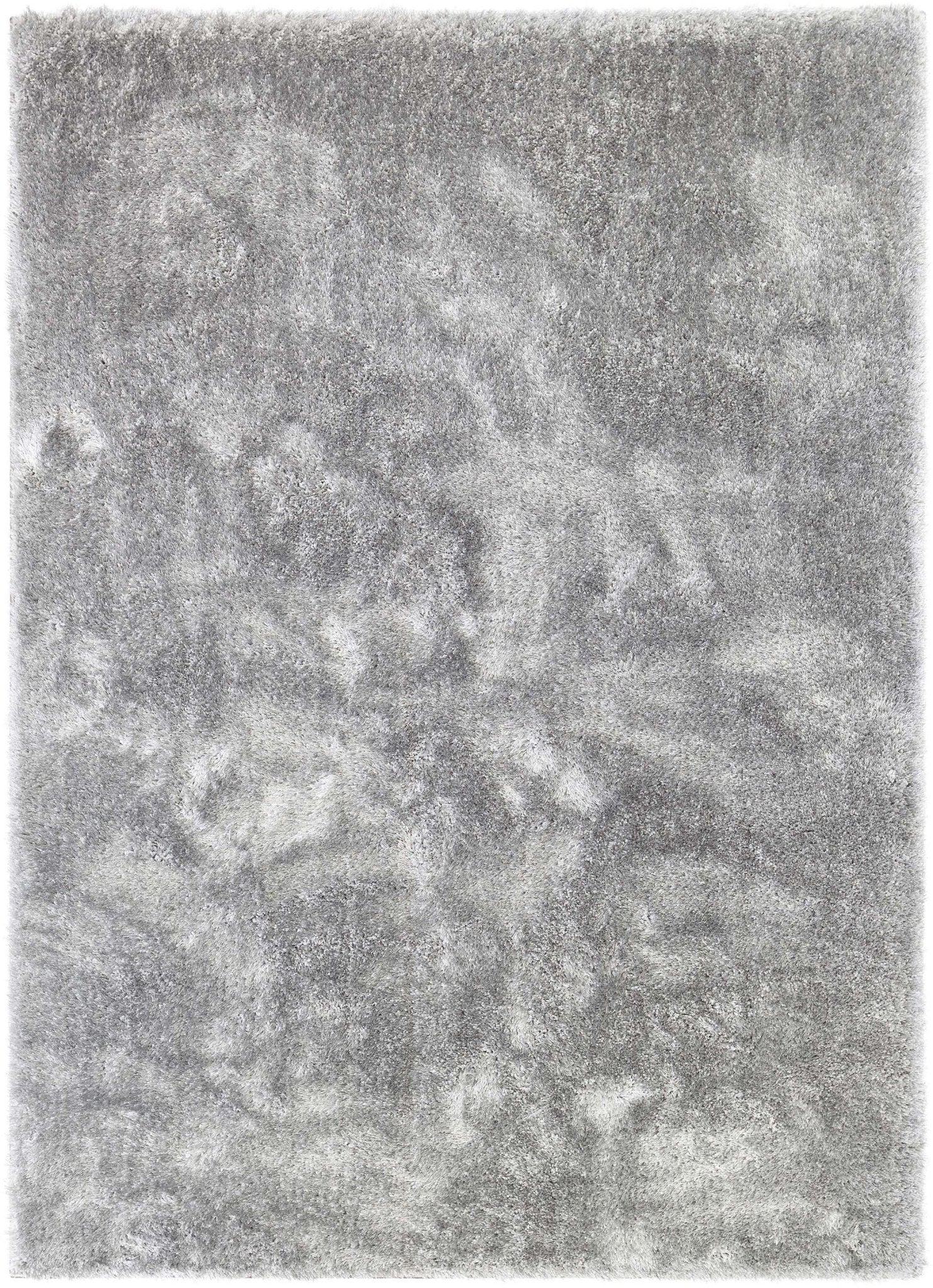 Feather Collection Liza Silver Shag Rug – Sparkly, Plush, Minimalist Glam - Well Woven - Overhead