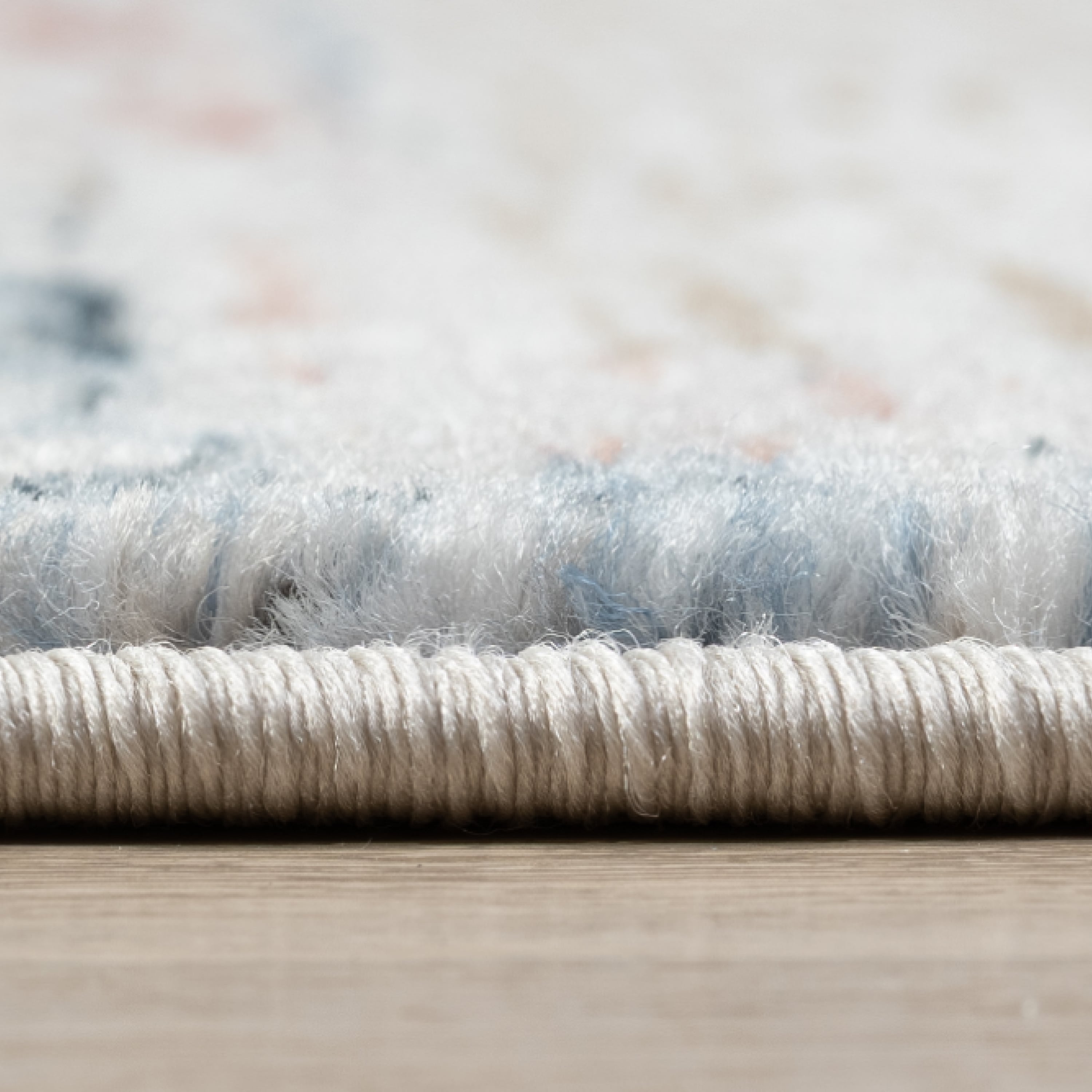 Mirage Abstract Vintage Multi-Color Rug with Fringe