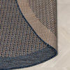 Odin Solid & Striped Border Indoor Outdoor Blue Flatweave Rug