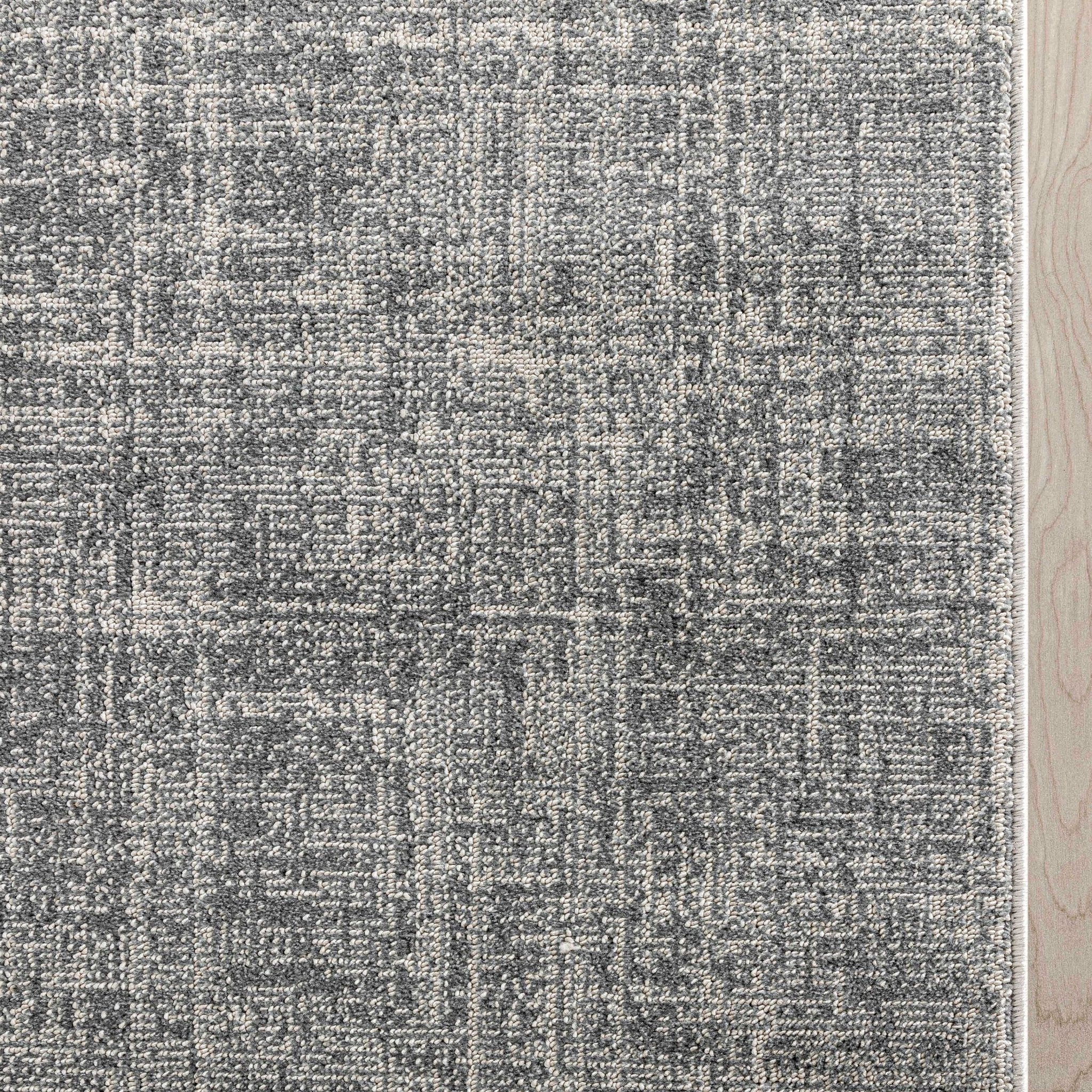 Custom Size Hallway & Stair Runner - Como Ivory Grey Choose Your Width x Choose Your Runner Length- Made to Order Runner - Ultra-Soft, Tweed Tonal Colors - Looped Pile Well Woven