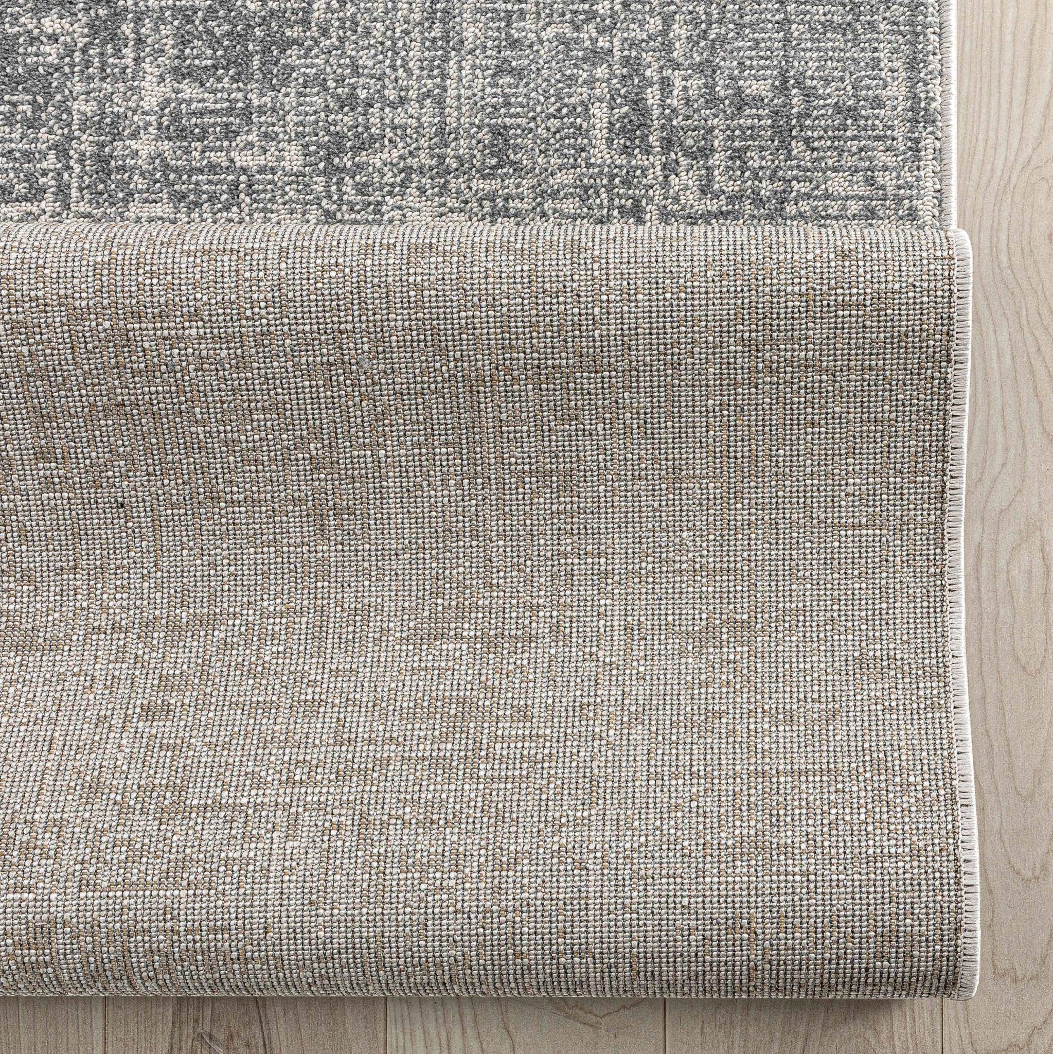 Custom Size Hallway & Stair Runner - Como Ivory Grey Choose Your Width x Choose Your Runner Length- Made to Order Runner - Ultra-Soft, Tweed Tonal Colors - Looped Pile Well Woven