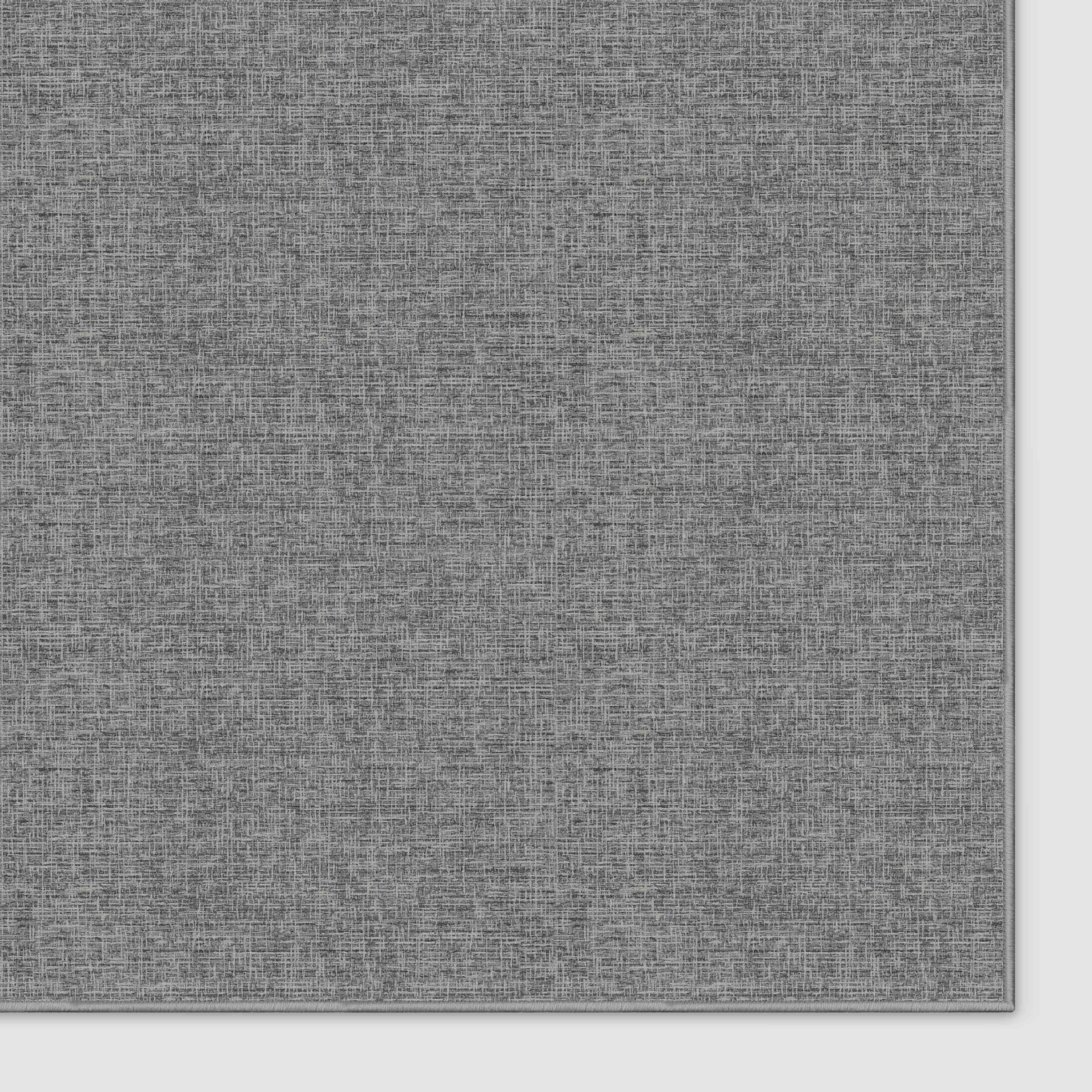 Wilfred Custom Rug - Monochrome Hatch , Low Pile, Easy Clean, Personalized Sizes - Well Woven - grey rug corner on white