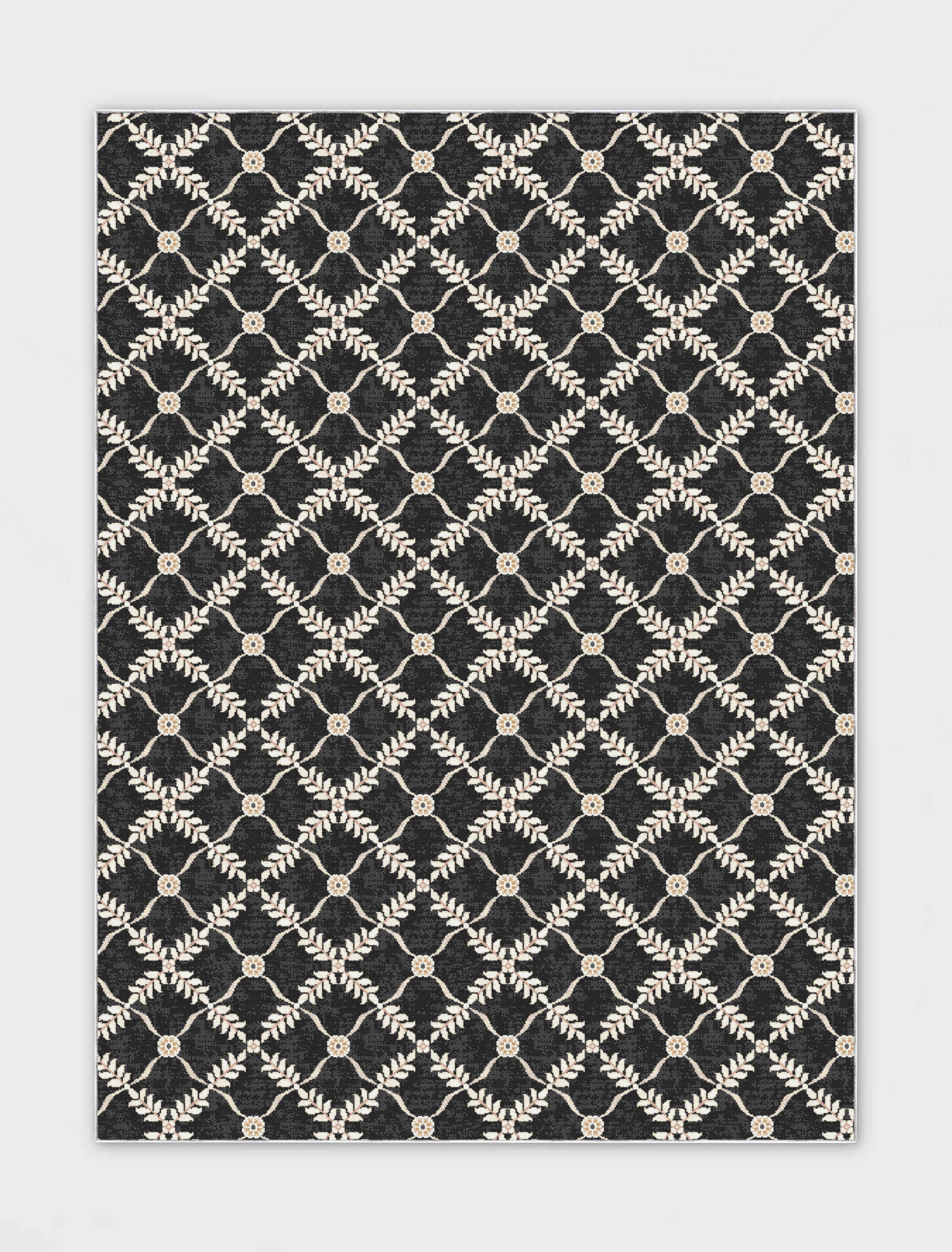 Well Woven - Aldwyn Black Custom Rug - overhead