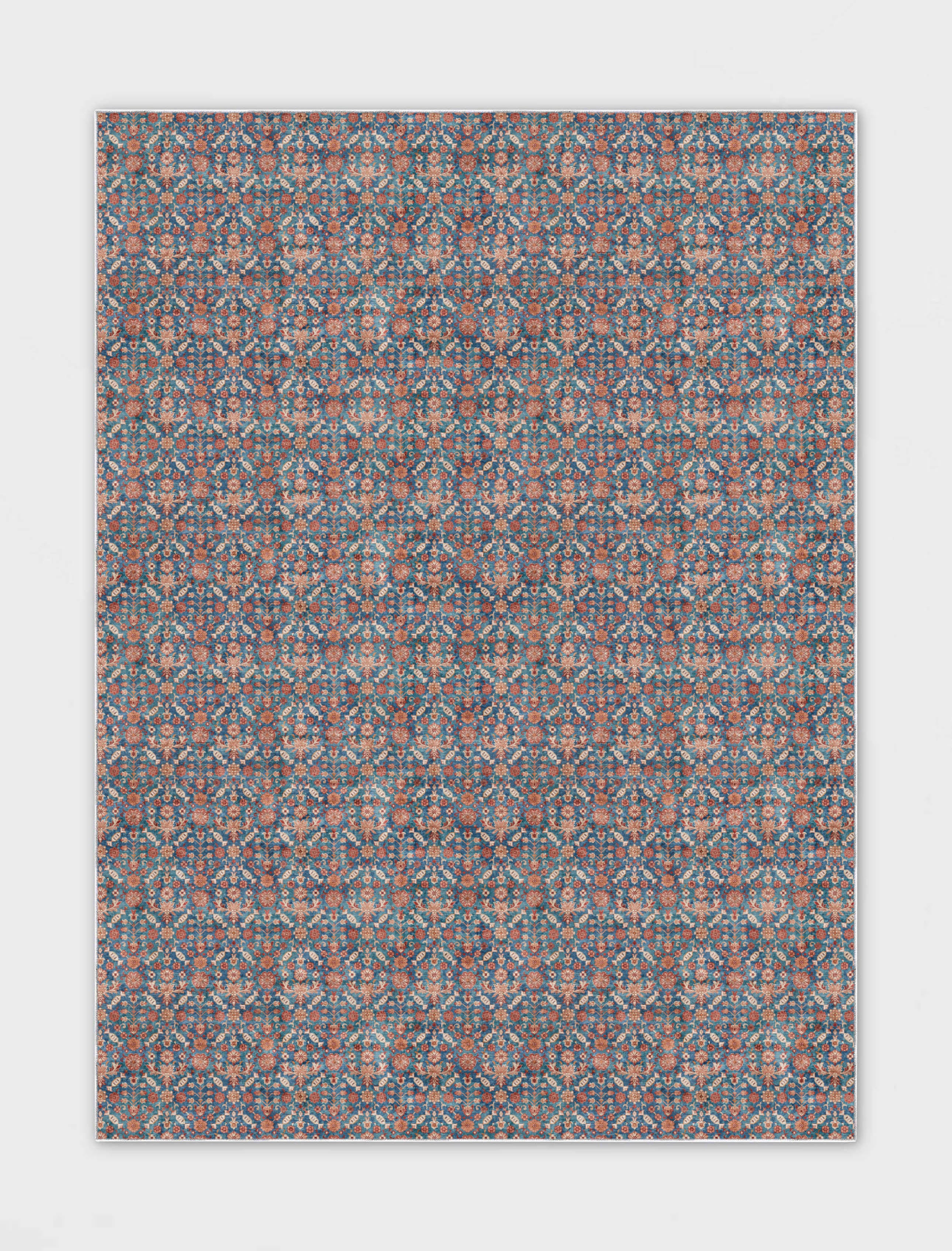 Well Woven - Blue Red - Hilda Custom Rug