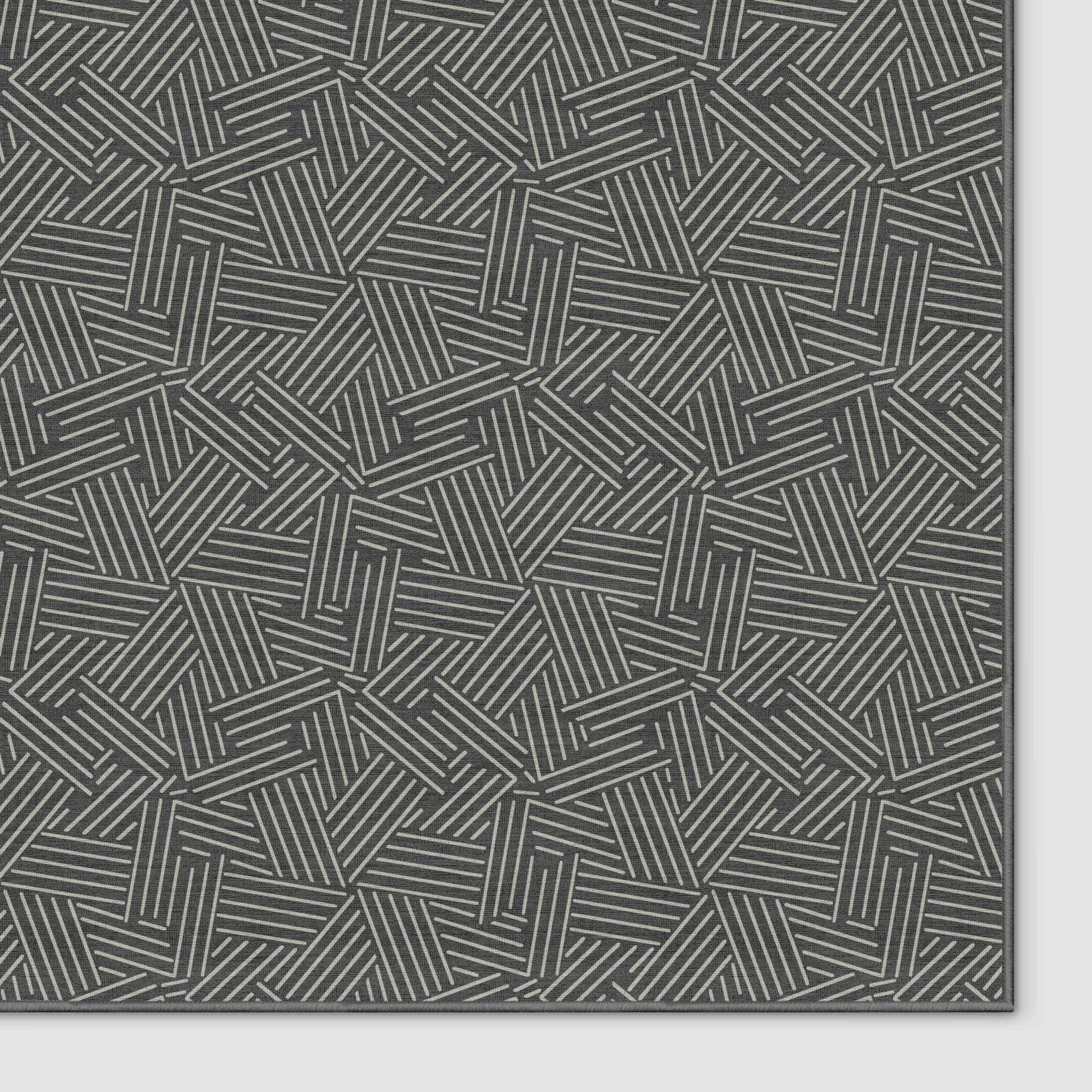 Sigrid Custom Rug - Well Woven - Grey rug corner on white