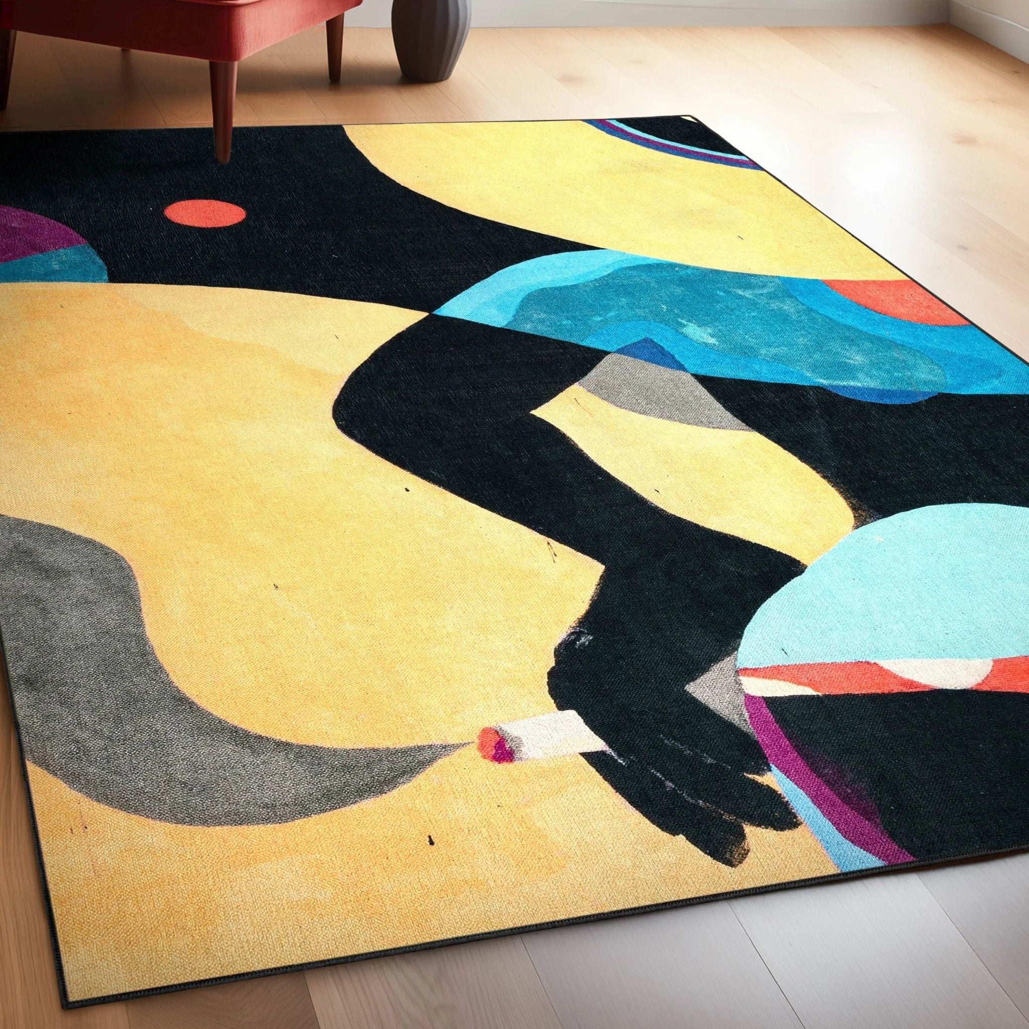 Well Woven x Misha Tyutyunik Sunday Jungle Life's a Beach Multi-Color Rug Well Woven