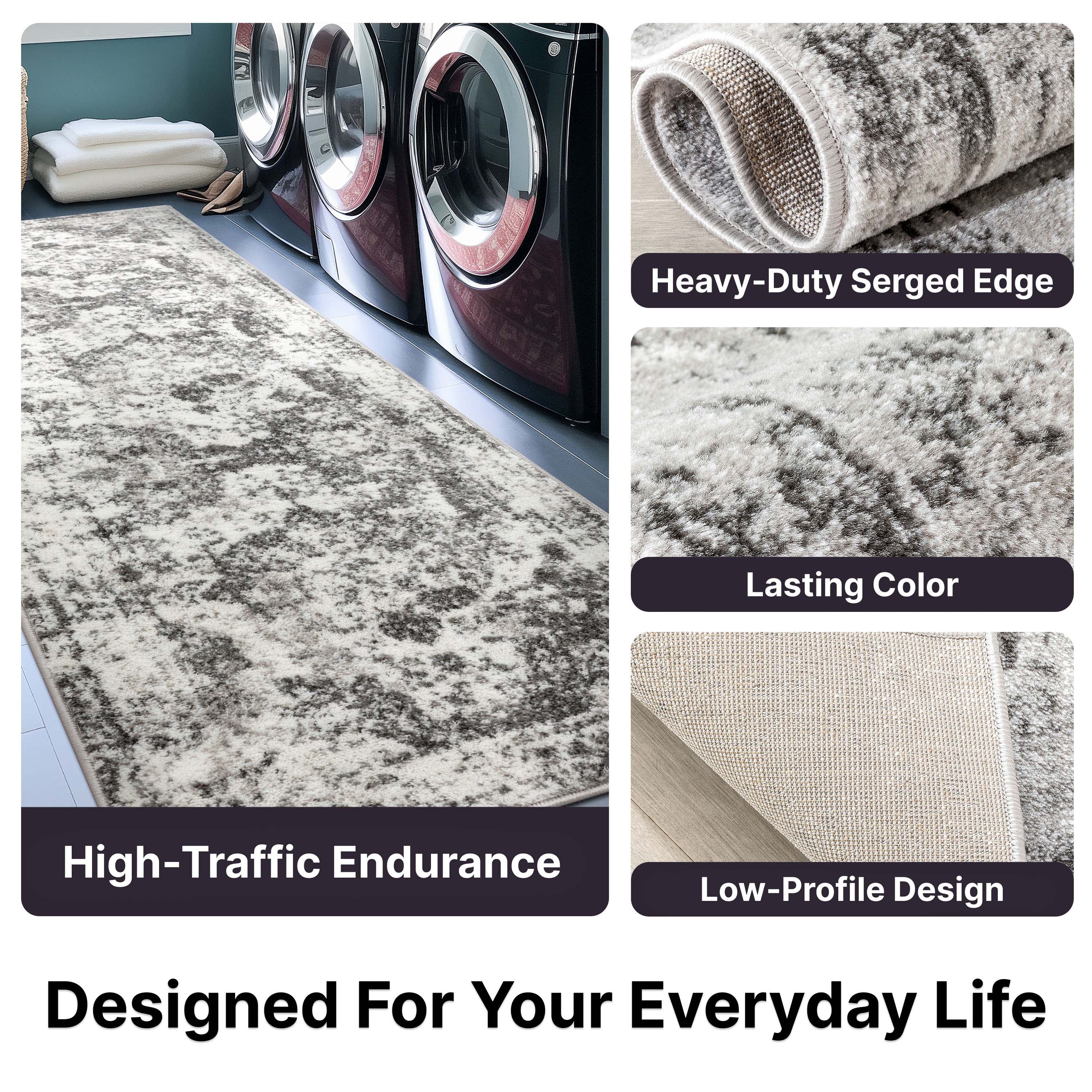 Patras Custom Size Runner Vintage Medallion Oriental Ivory Choose Your Width x Choose Your Length Hallway Runner Rug