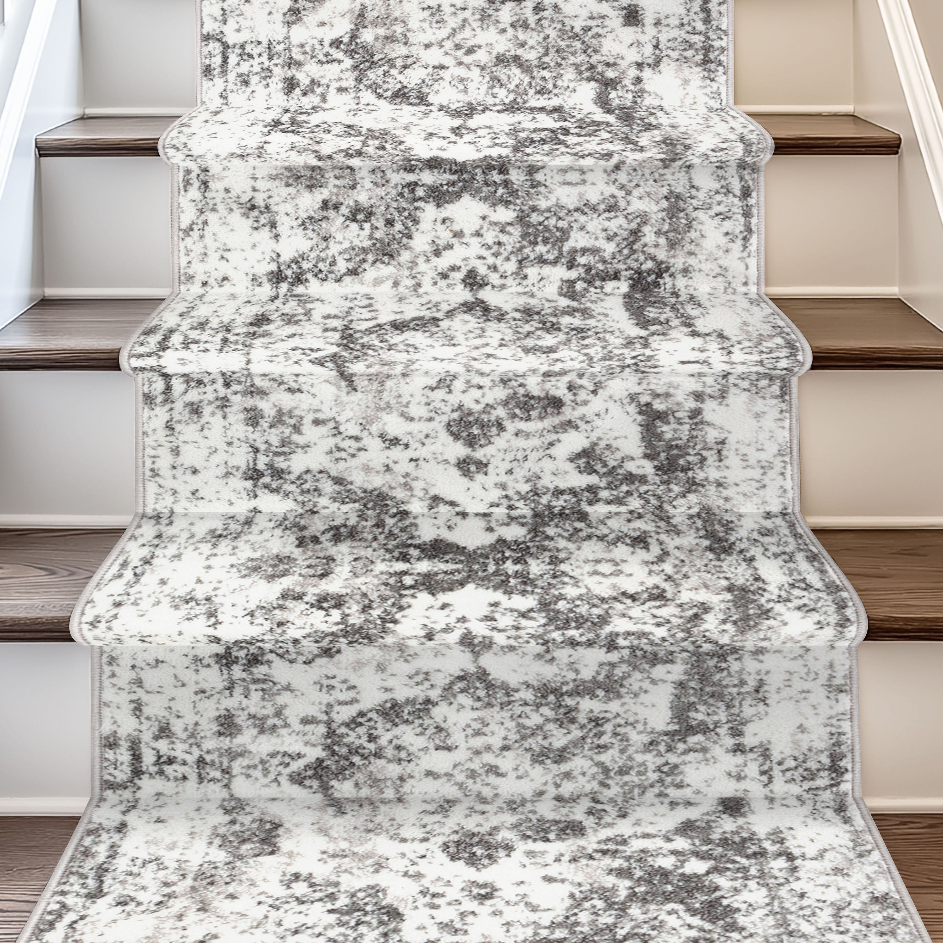 Patras Custom Size Runner Vintage Medallion Oriental Ivory Choose Your Width x Choose Your Length Hallway Runner Rug