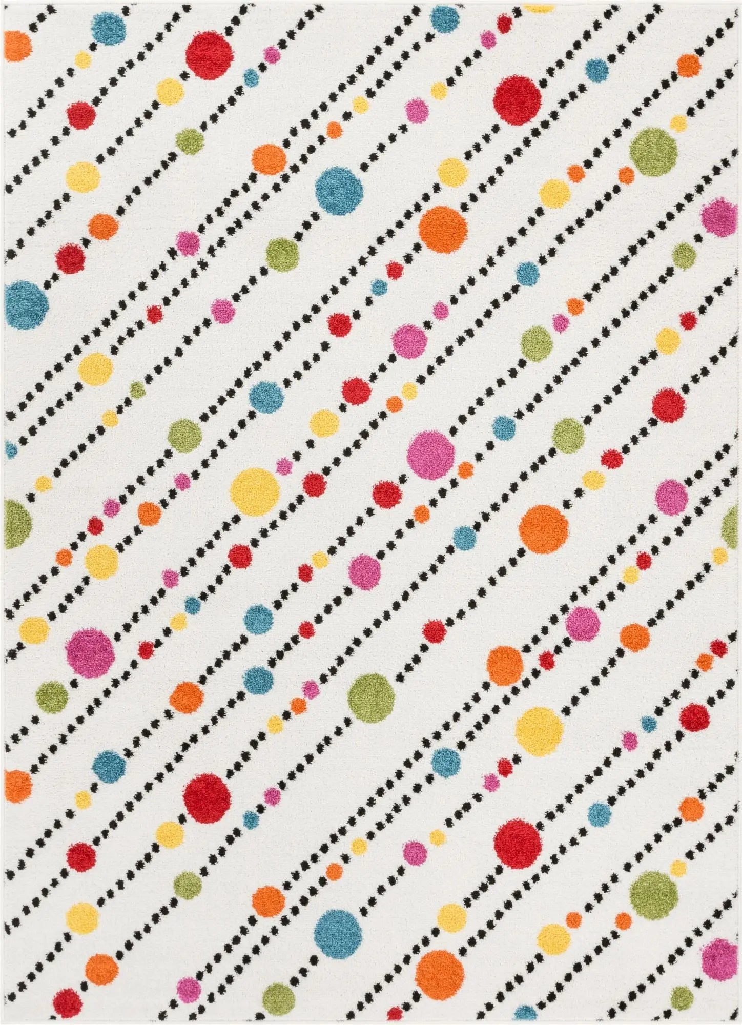 Starbright Dandy Dots And Stripes White Rug Well Woven
