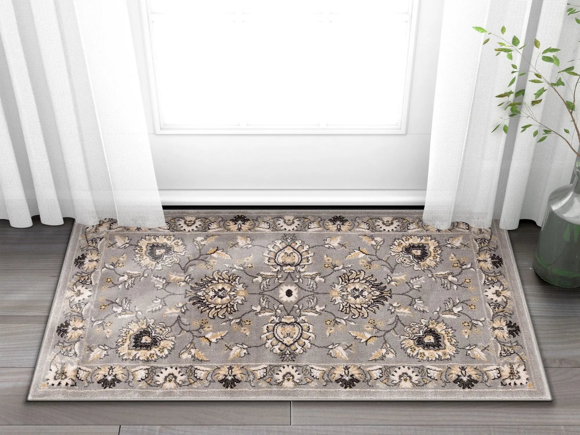 Abbasi Grey Traditional Rug Well Woven