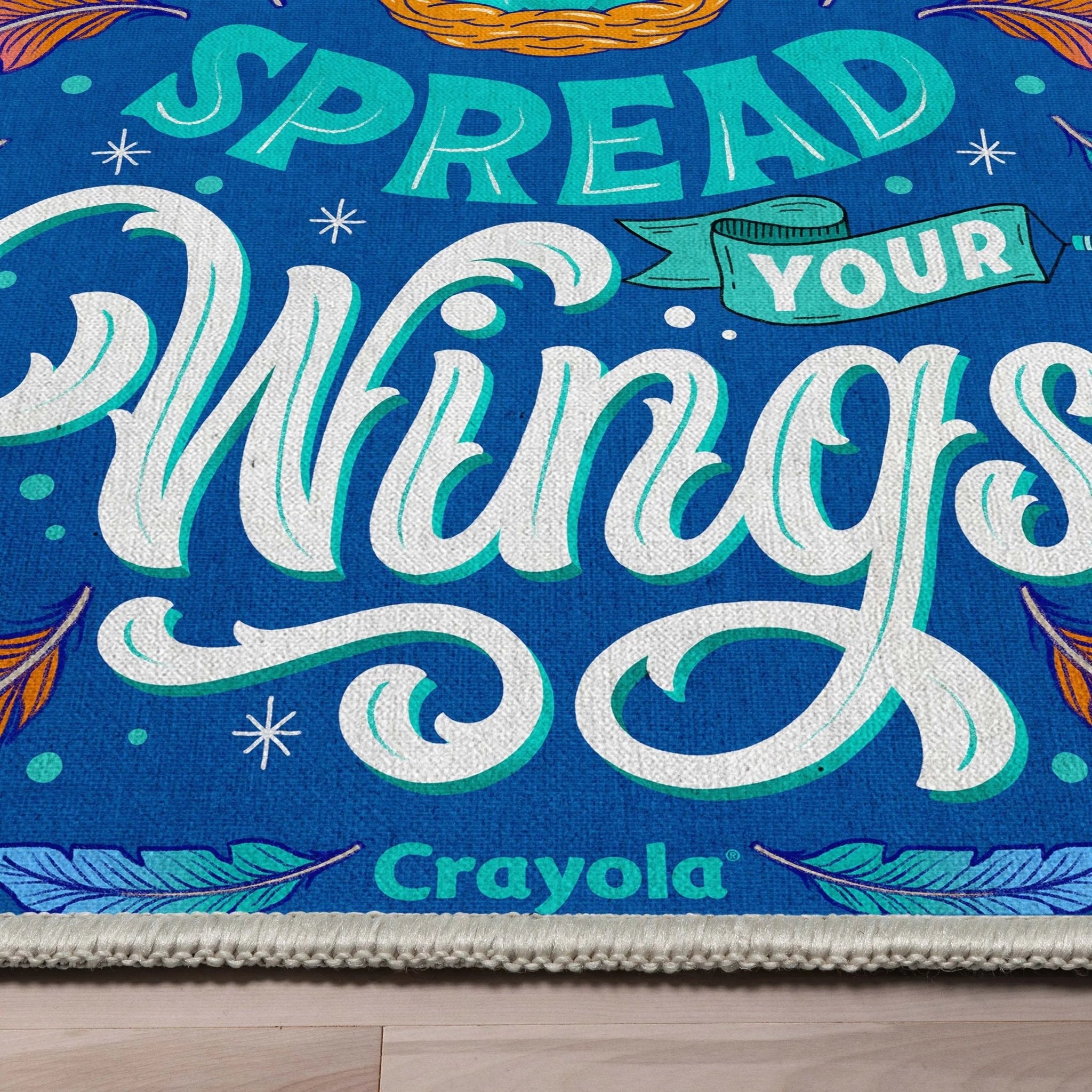 Crayola Spread Your Wings Blue Area Rug By Well Woven Well Woven