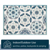 Cabo Bold Floral Blue Indoor/Outdoor High-Low Rug