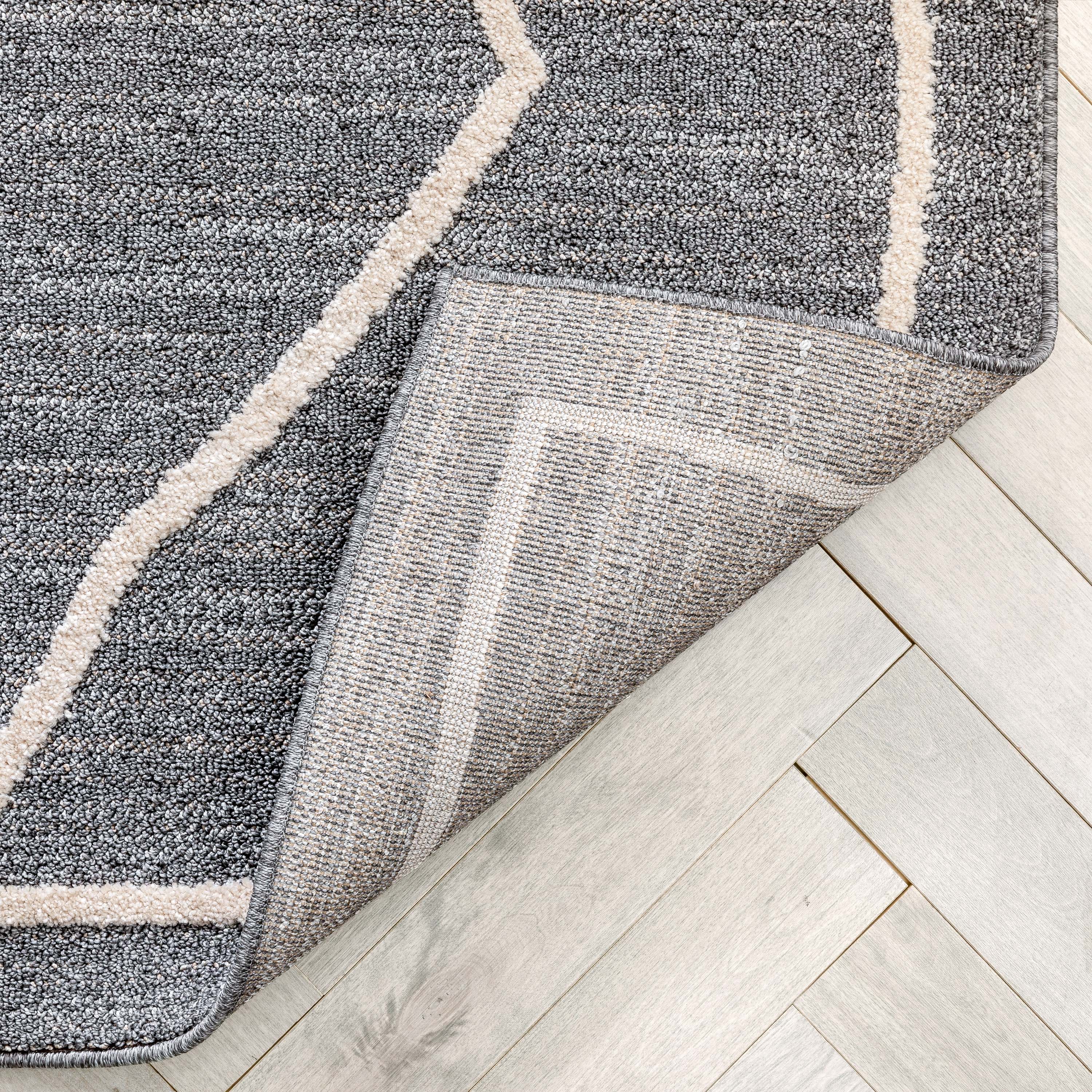 Cora Moroccan Lattice Trellis Grey Looped Pile Rug Well Woven