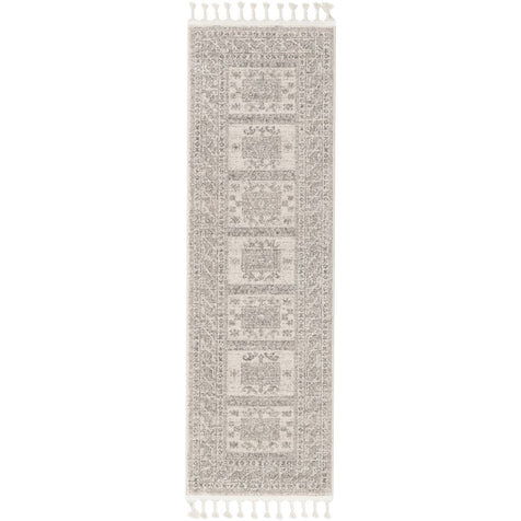 Carina Tribal Medallion Beige Kilim-Style Rug