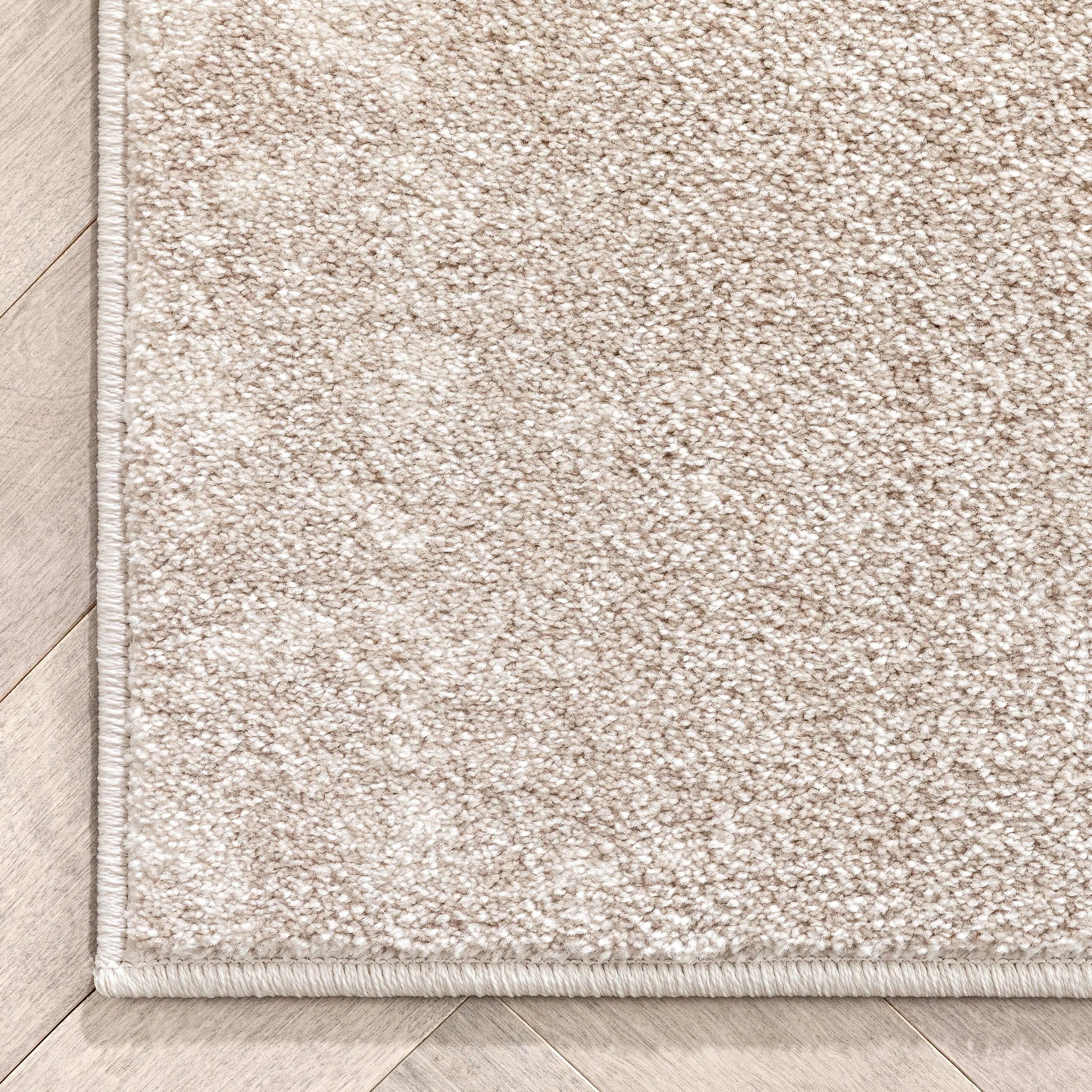 Myra Abstract Leaf Pattern Ivory Vintage Rug Well Woven