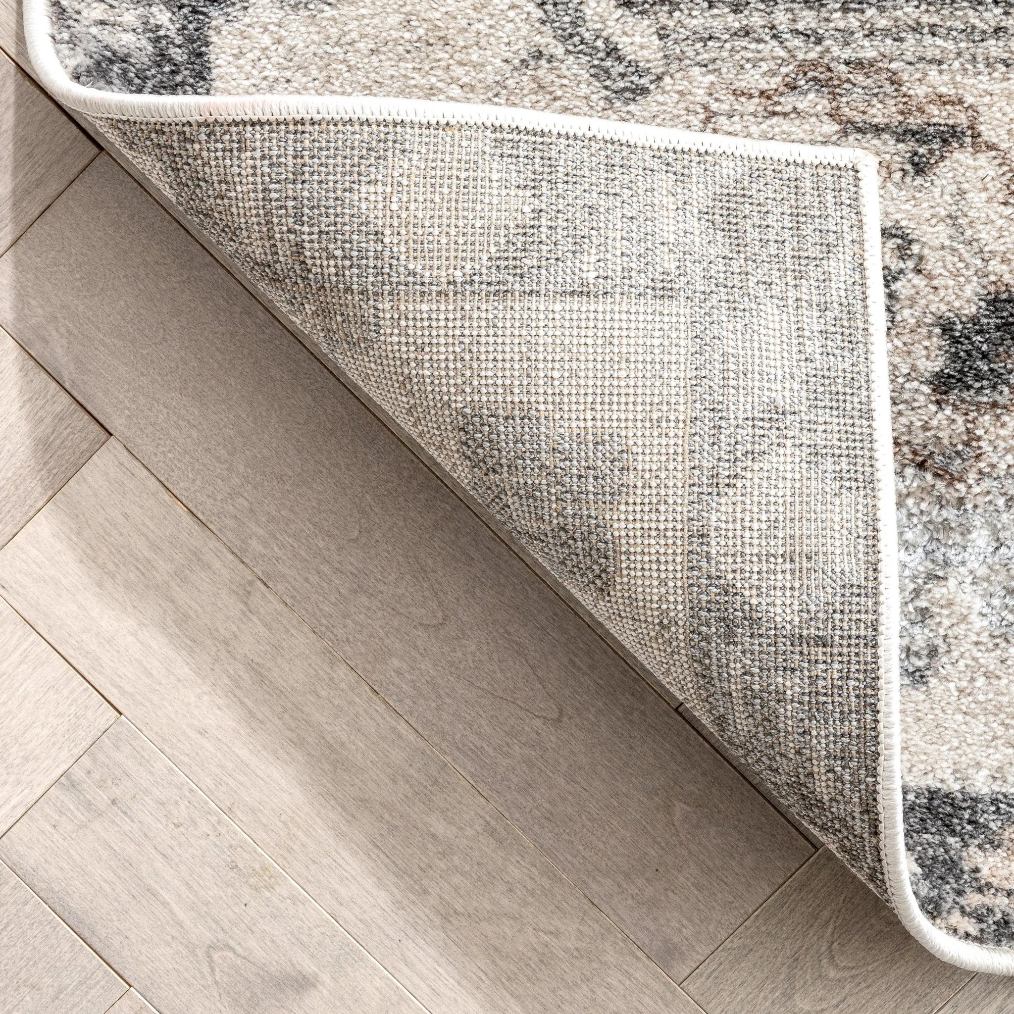 Selma Oriental Floral Pattern Grey Vintage Rug Well Woven