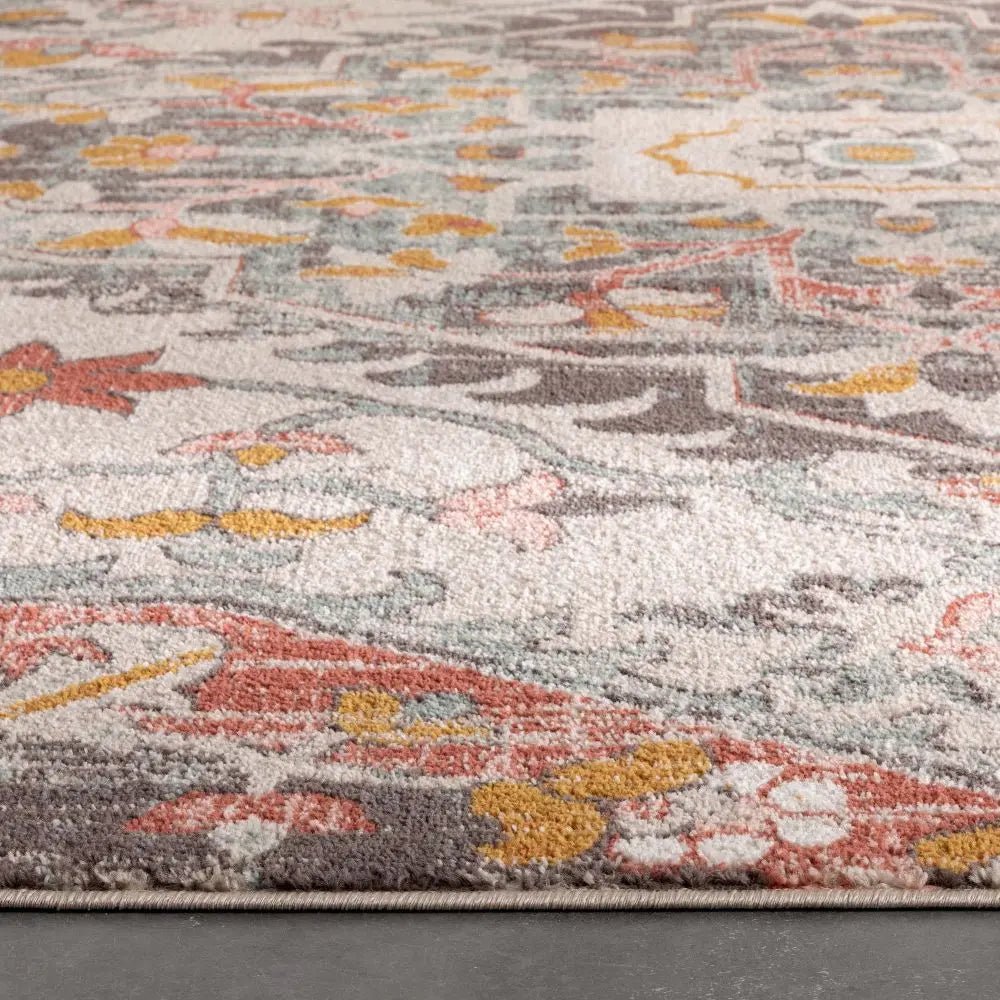 Gwendolyn Blush Bohemian Oriental Medallion Rug Well Woven