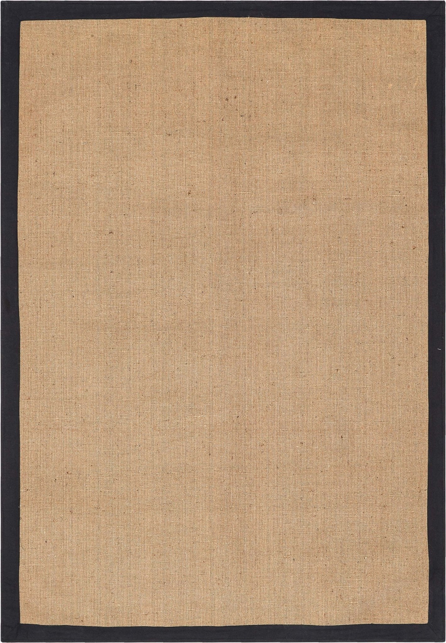 Sorel Farmhouse 5' x 7' Non-Slip Natural-Fiber Natural Black Border Rug Well Woven