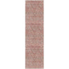 Anya Vintage Tribal Chevron Pink Beige Rust Flat-Weave Rug