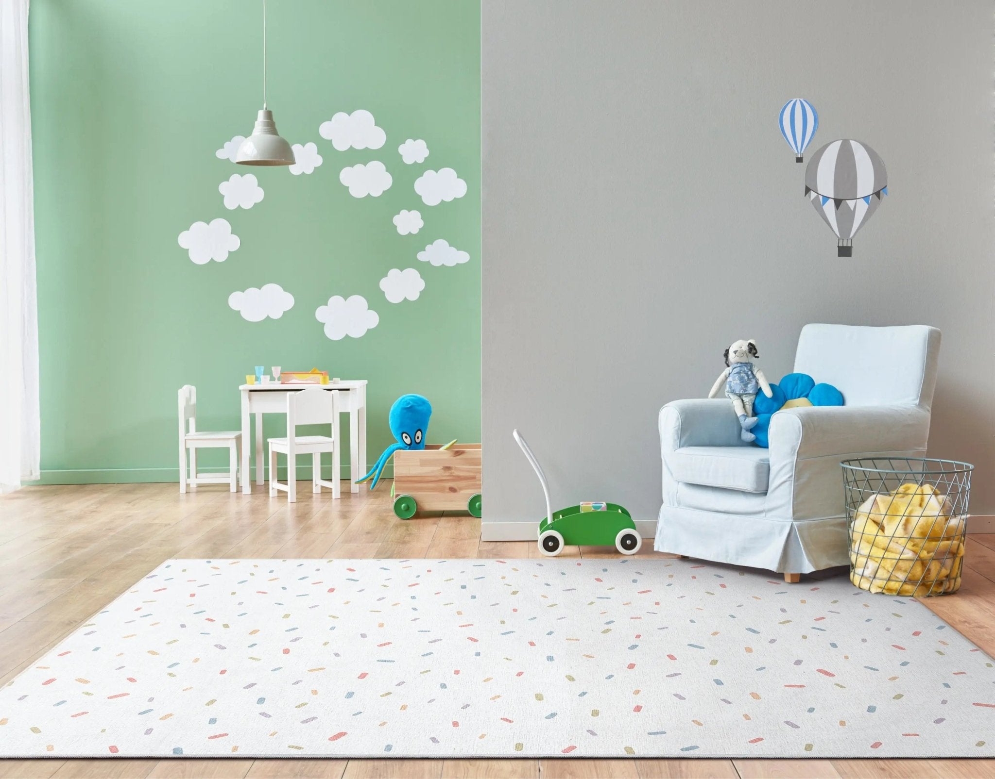 Sprinkles Modern Multi Color Area Flat-Weave Rug Well Woven