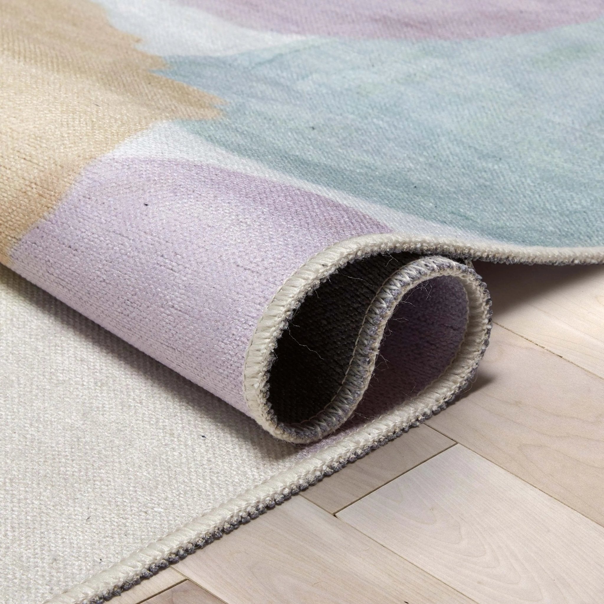 Watercolor Dot Modern Multi Color Area Flat-Weave Rug Well Woven