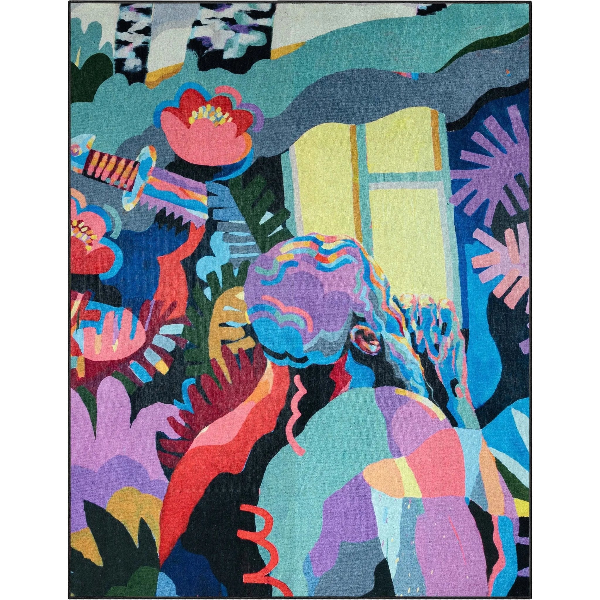 Well Woven x Misha Tyutyunik Sunday Jungle Home Multi-Color Rug Well Woven