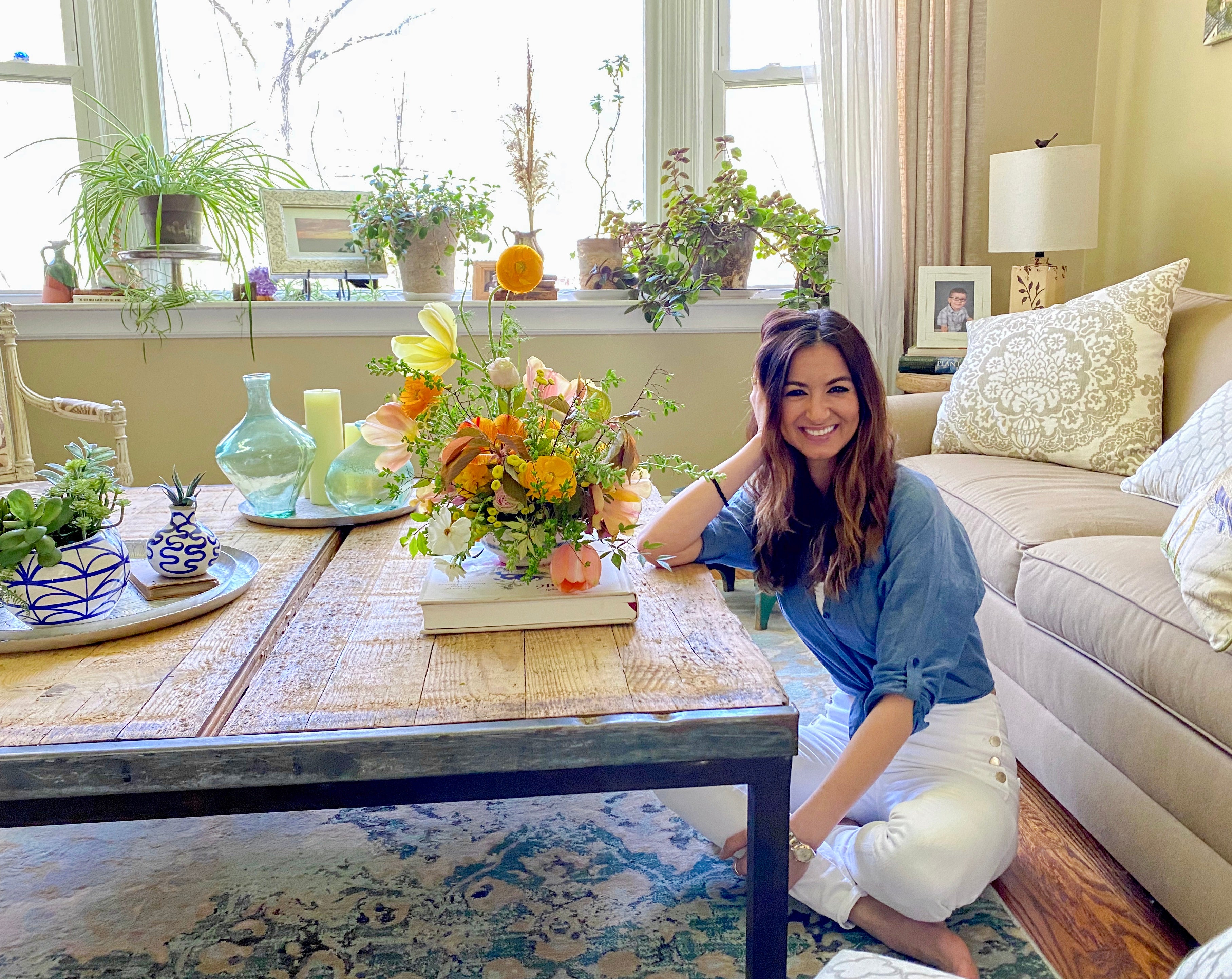 At Home With Blue Jasmine Floral + DIY Flower Arrangement