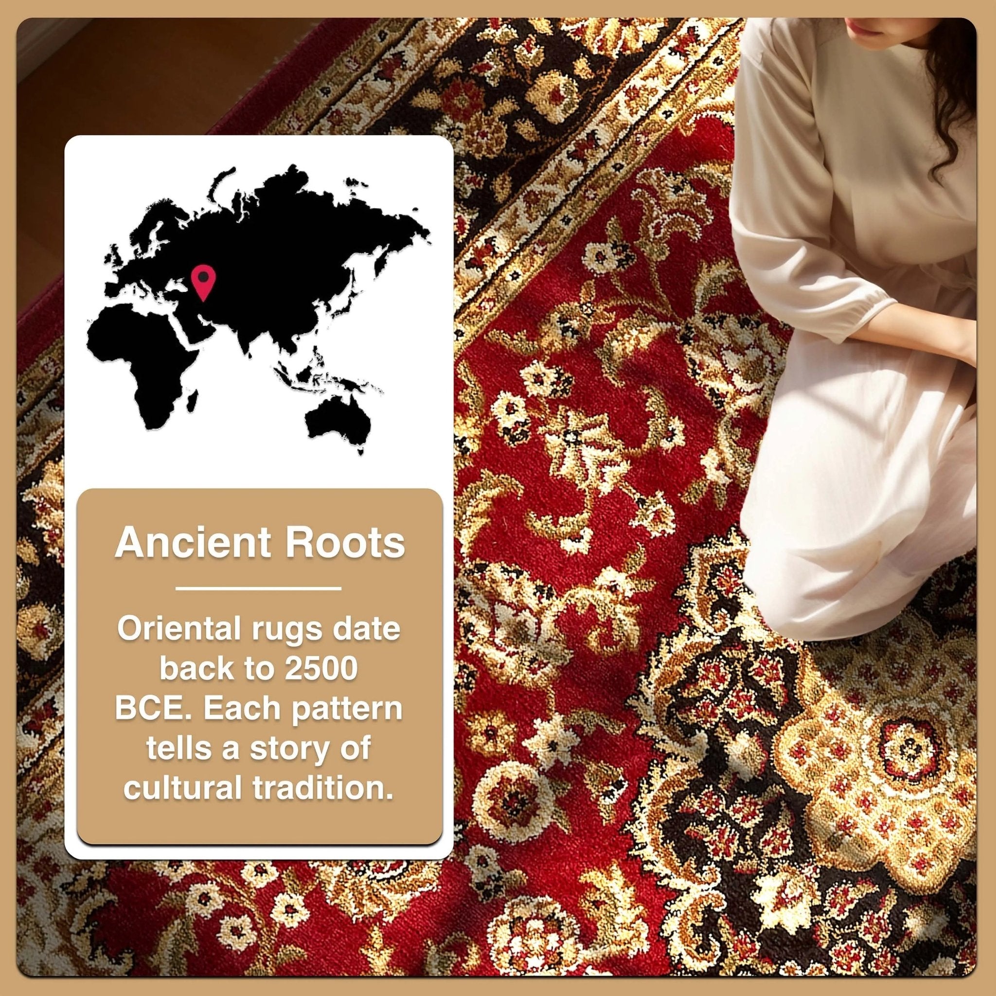 Medallion Kashan Red Traditional Rug Well Woven