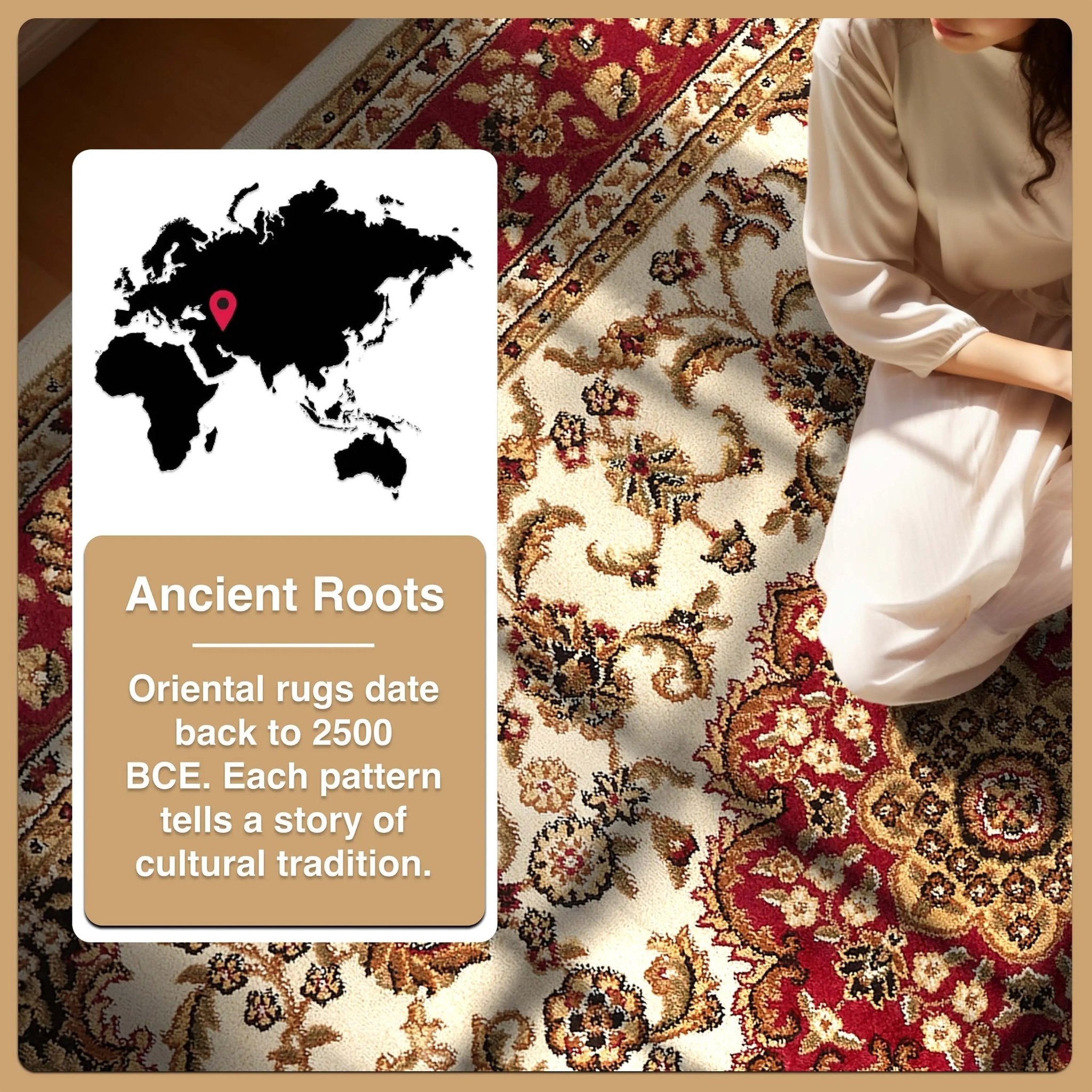 Medallion Kashan Ivory Traditional Rug Well Woven
