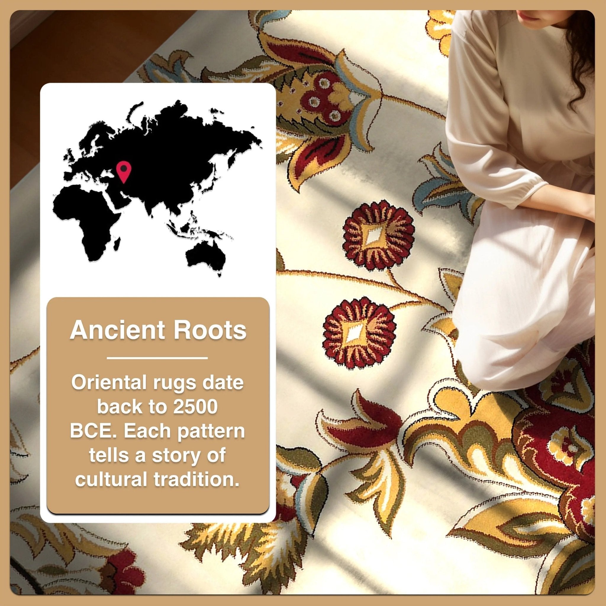Ashley Oriental Ivory Oriental Rug Well Woven