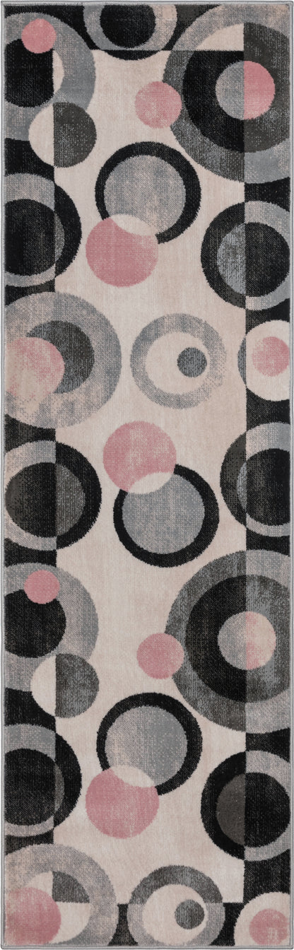 Avi Modern Geometric Grey Blush Rug