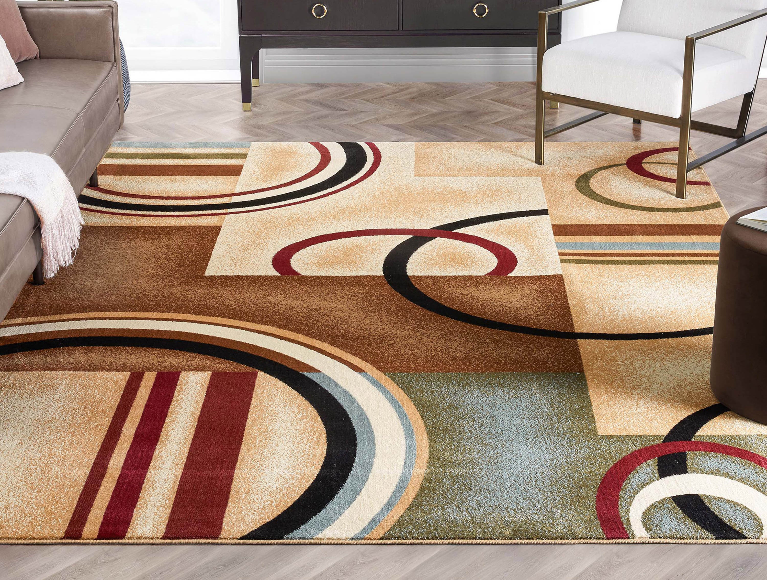 Arcs & Shapes Ivory Modern Rug