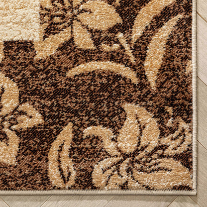 Vane Willow Damask Beige Transitional Rug