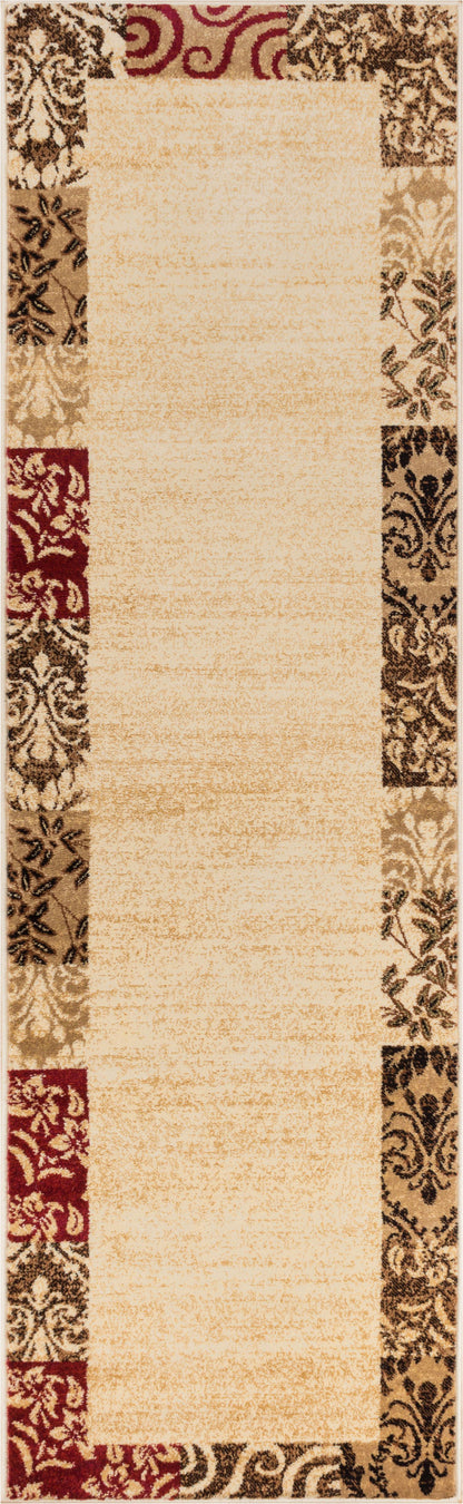 Vane Willow Damask Beige Transitional Rug