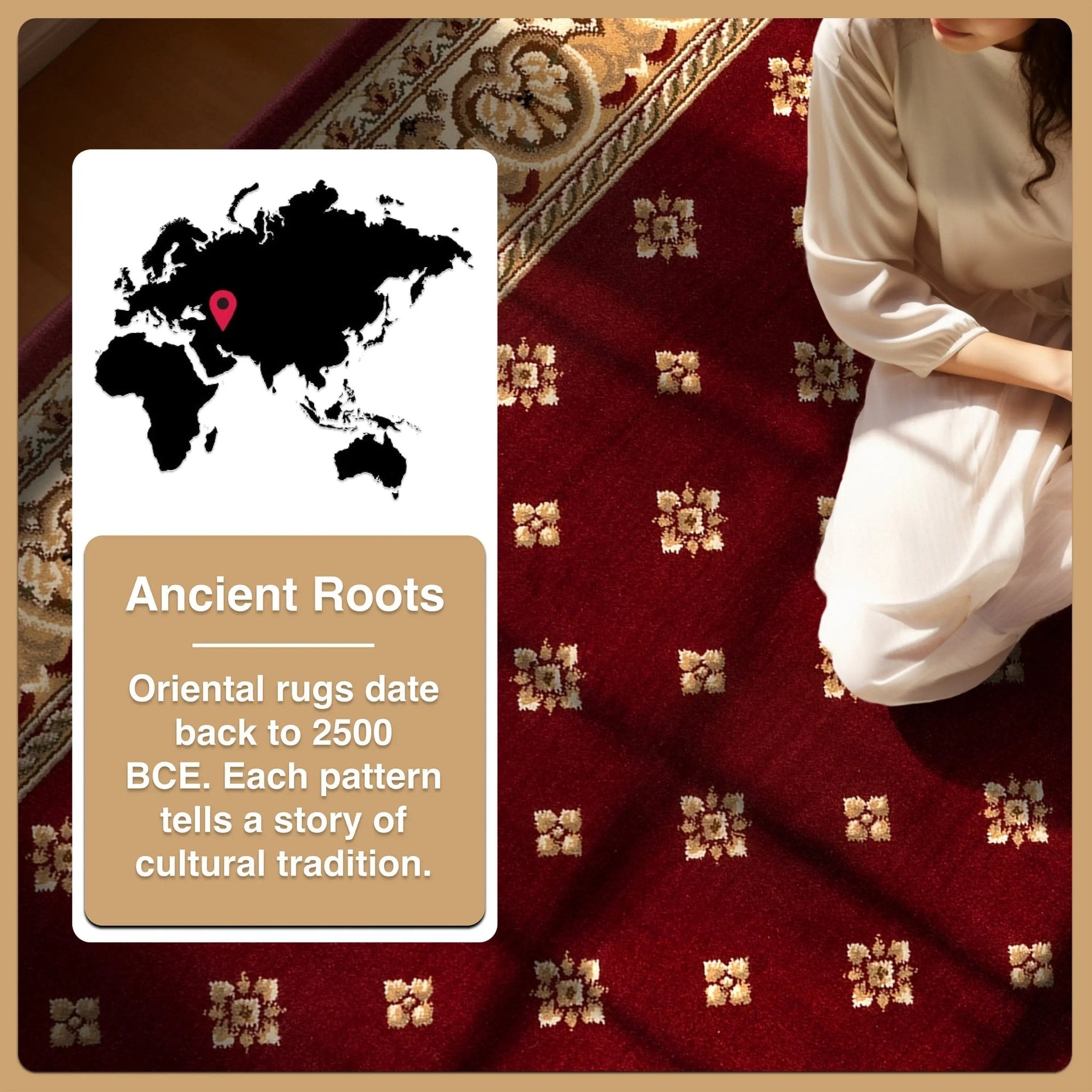 Hudson Terrace Red Traditional Rug Well Woven