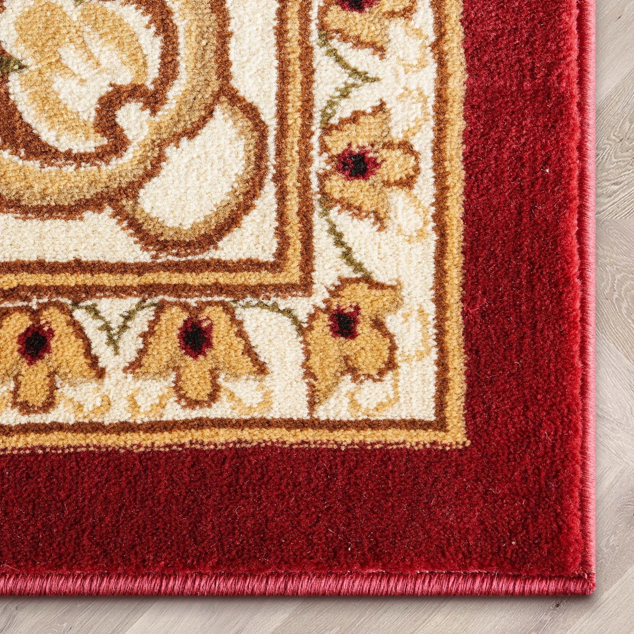 Hudson Terrace Red Traditional Rug Well Woven