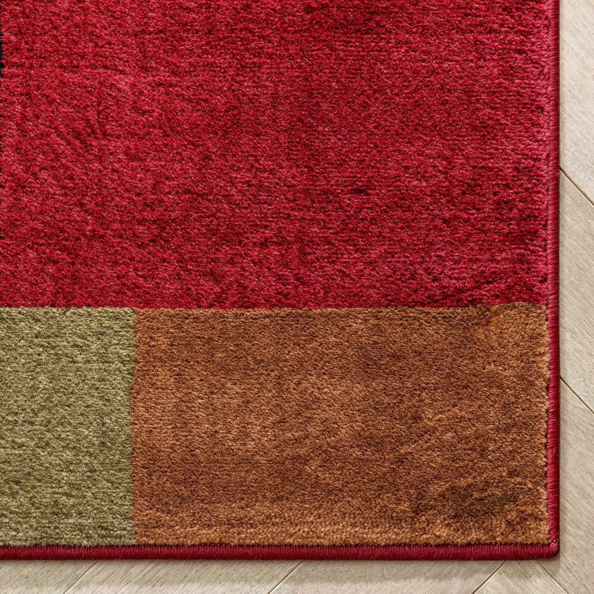 River Red Modern Rug Well Woven