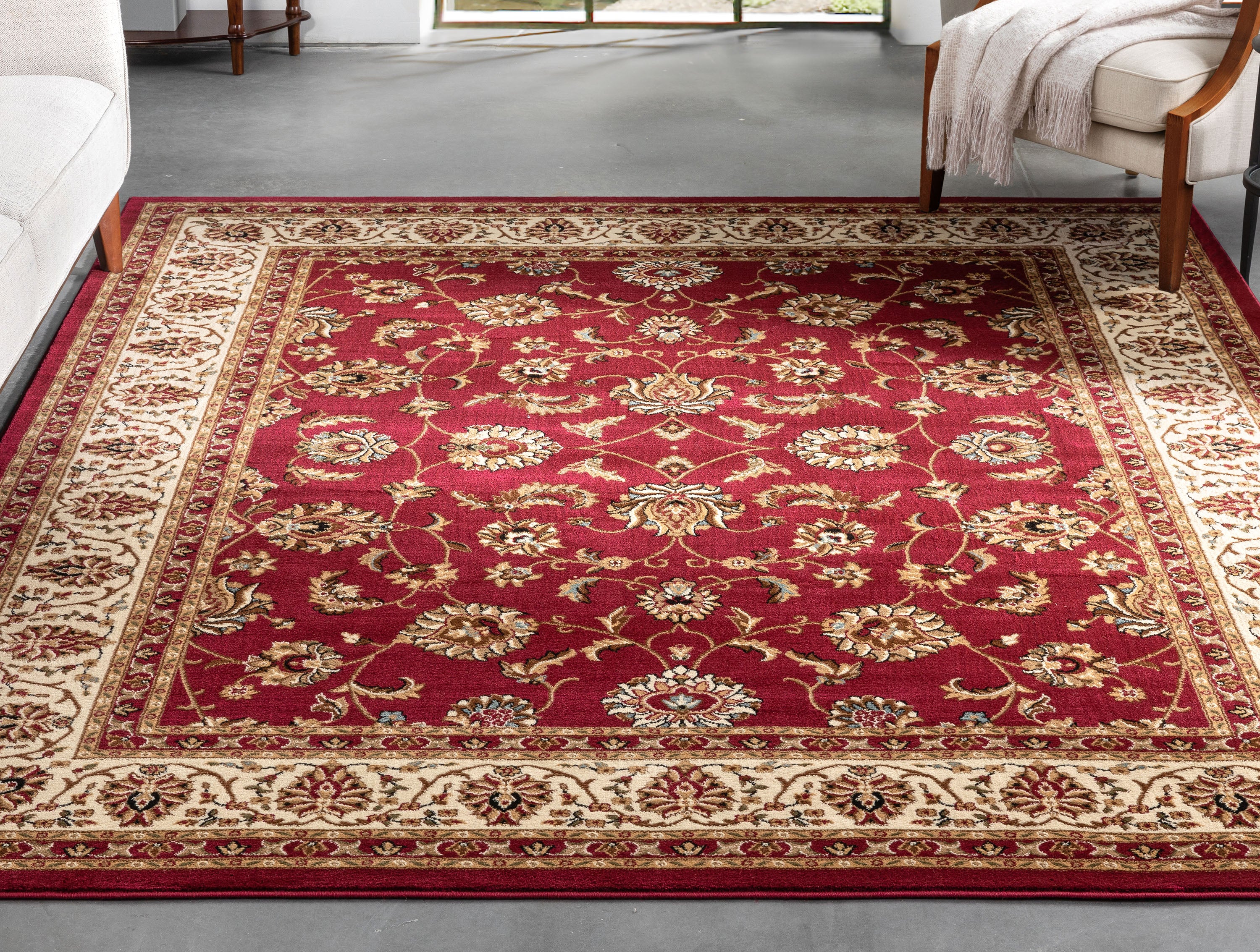 Sarouk Red Traditional Rug