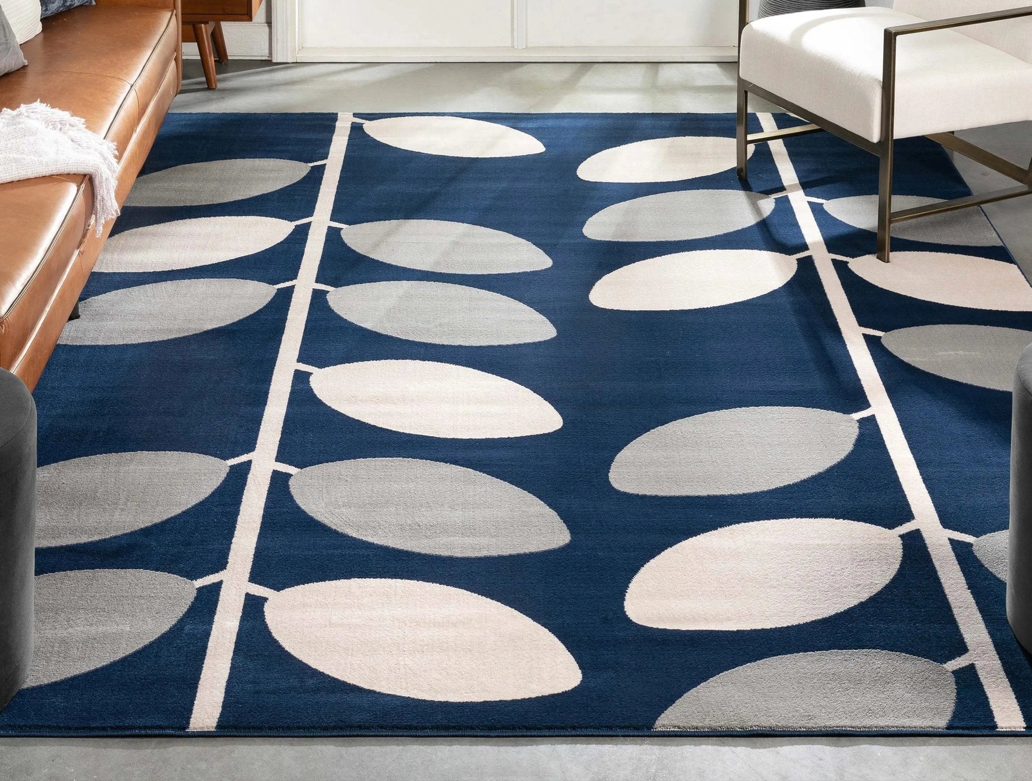 Belinay Botanical Leaves Pattern Rug Well Woven