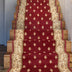 Custom Size Hallway & Stair Runner Fleur de Lis Traditional Red 27 Inch Wide x Choose Your Custom Length Runner Rug