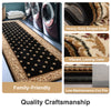 Custom Size Hallway & Stair Runner Fleur de Lis Traditional Black  27 Inch Wide x Choose Your Custom Length Runner Rug