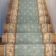 Custom Size Hallway & Stair Runner Fleur de Lis Traditional Light Blue  27 Inch Wide x Choose Your Custom Length Runner Rug