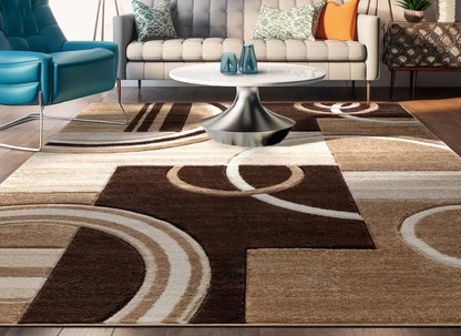 Galaxy Waves Ivory Modern Rug