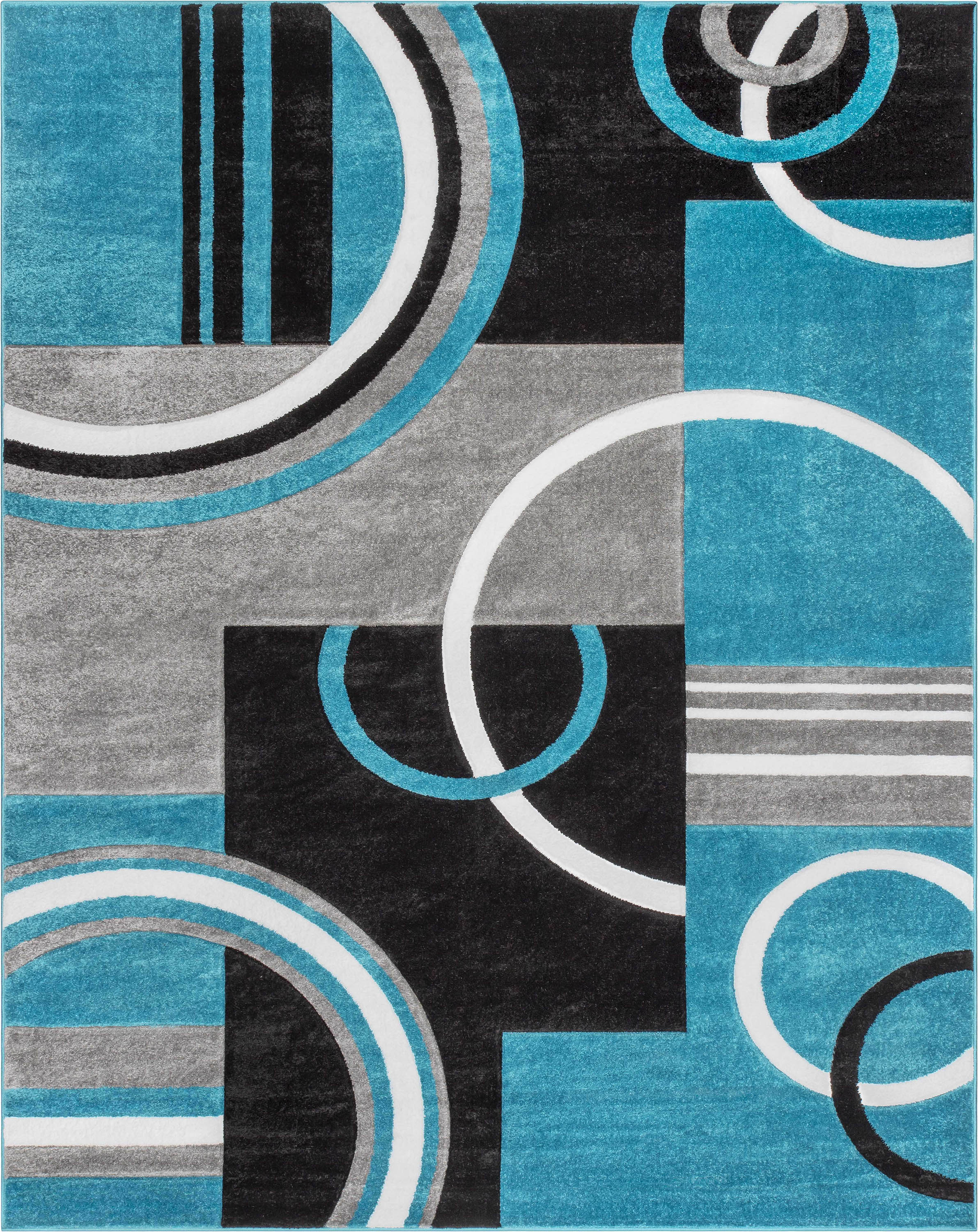 Galaxy Waves Blue Modern Rug