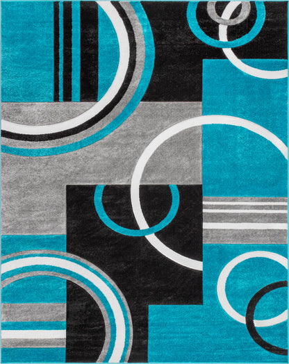 Galaxy Waves Blue Modern Rug