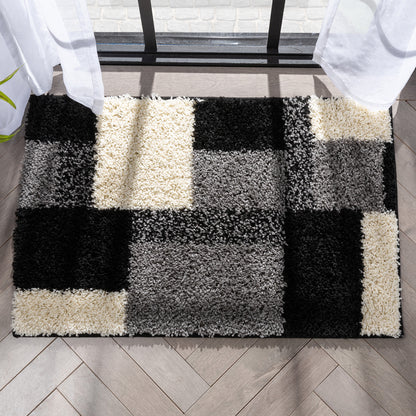 Cubes Black Contemporary Rug