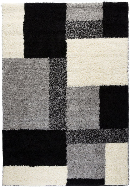 Cubes Black Contemporary Rug